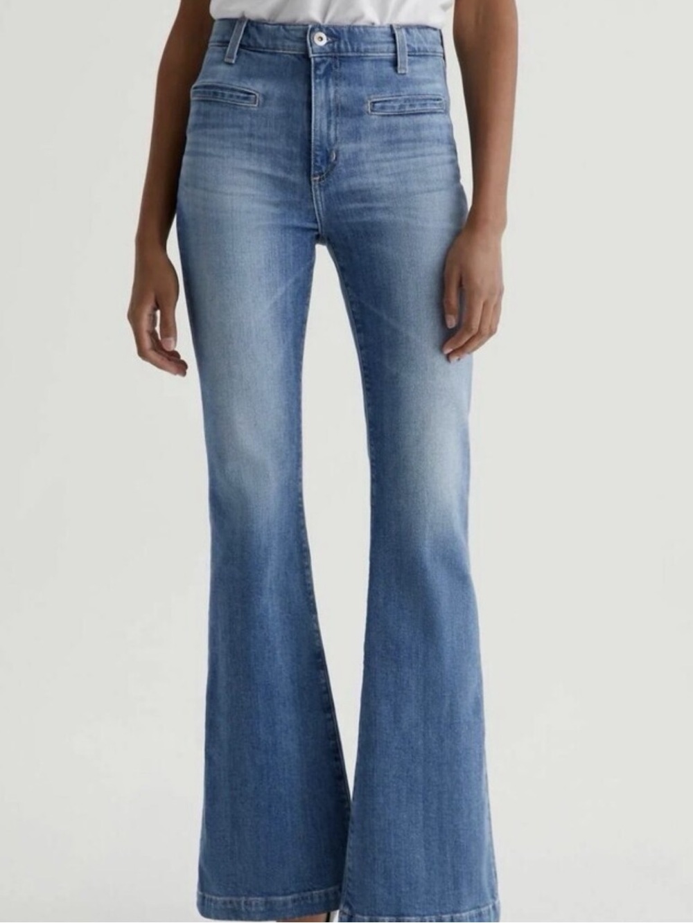 AG Adriano Goldschmied Light Blue High-Rise Flare DESI Jeans